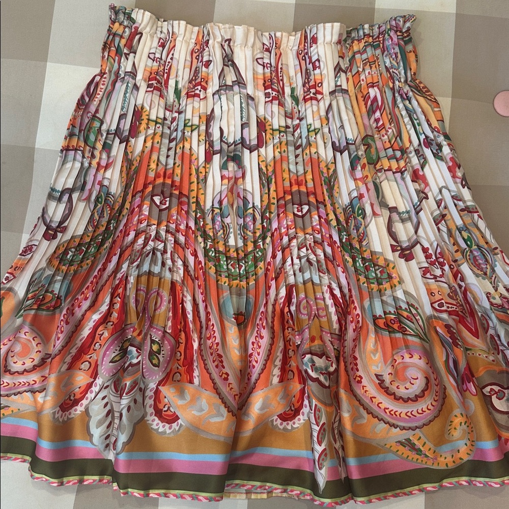 Antonio Melani Colorful Pleated Skirt